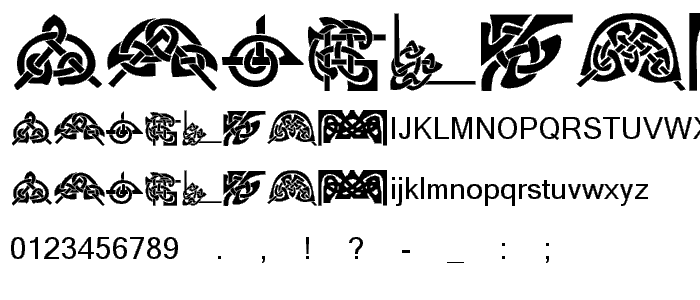 KR Keltic Four font